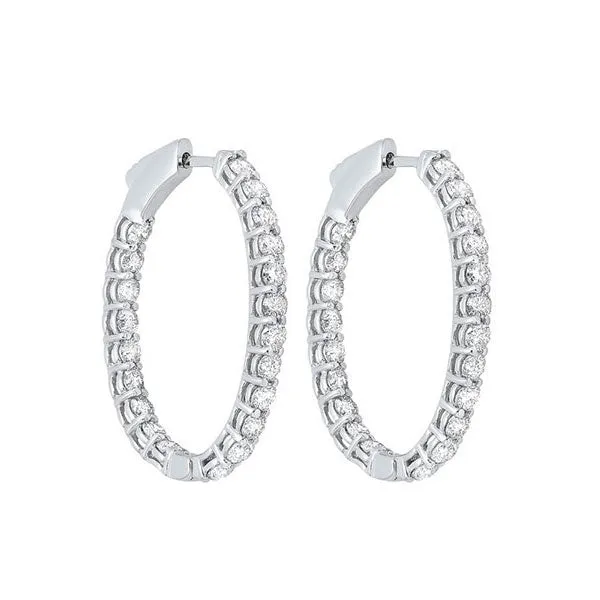 14Kt White Gold Diamond (1Ctw) Earring