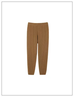 Adult Cable Knit Leggings in Camel