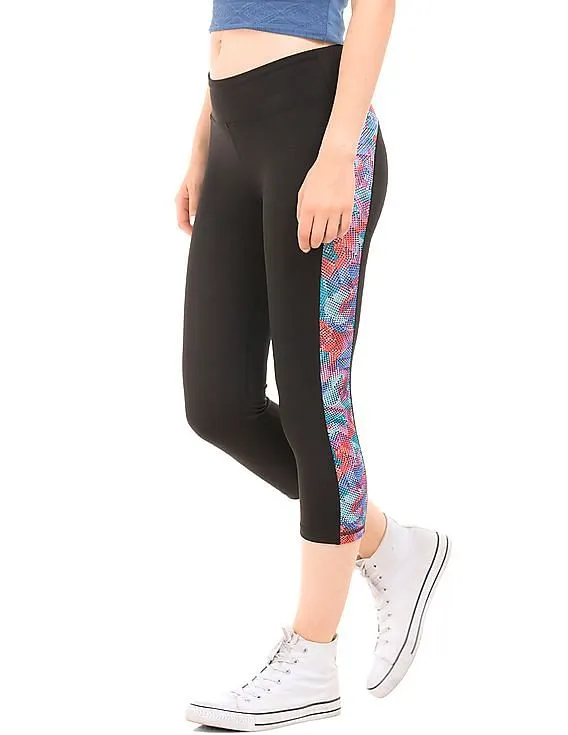 Aeropostale Printed Panel Active Capri Leggings