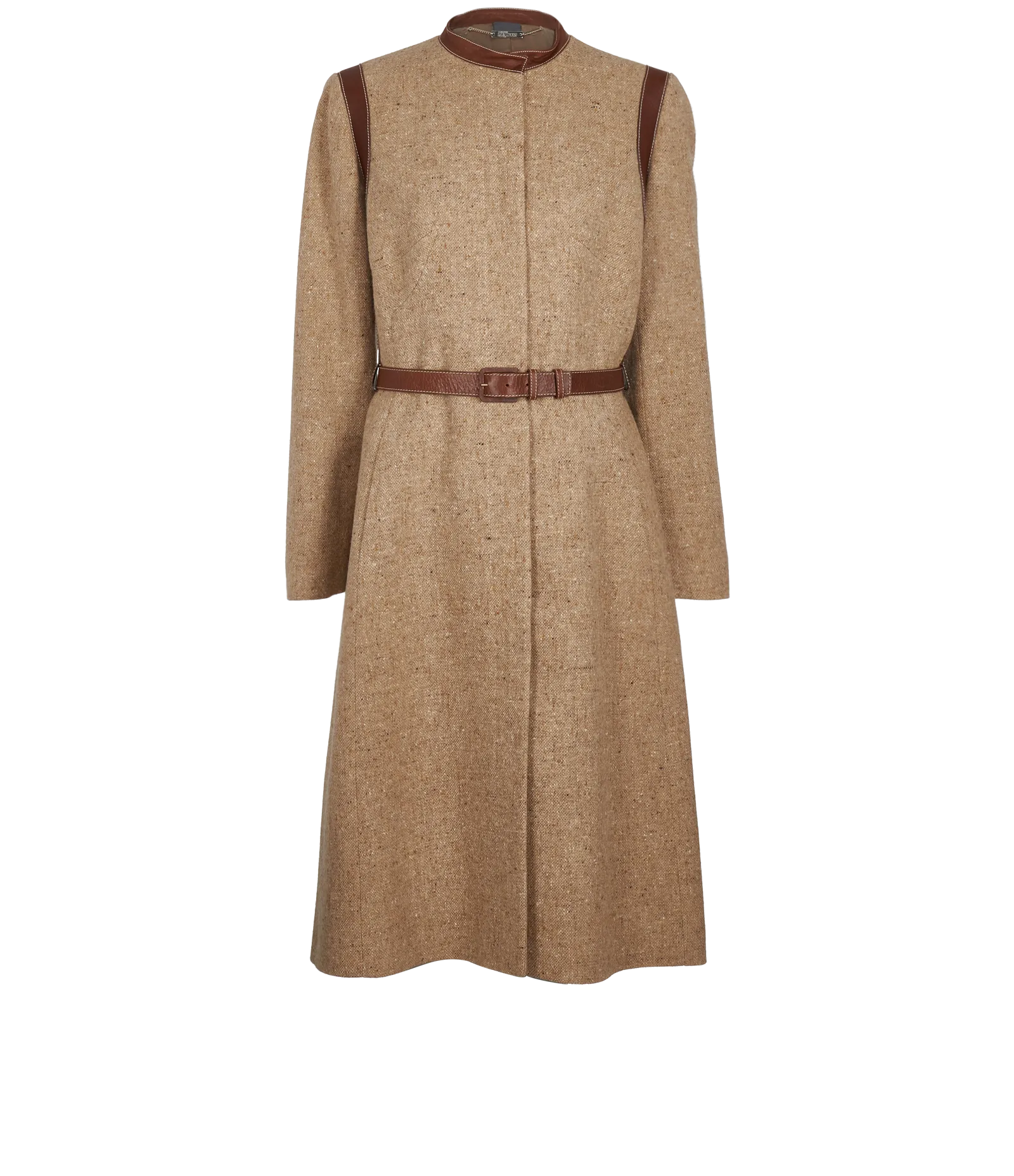 Alexander McQueen Belted Tweed Coat