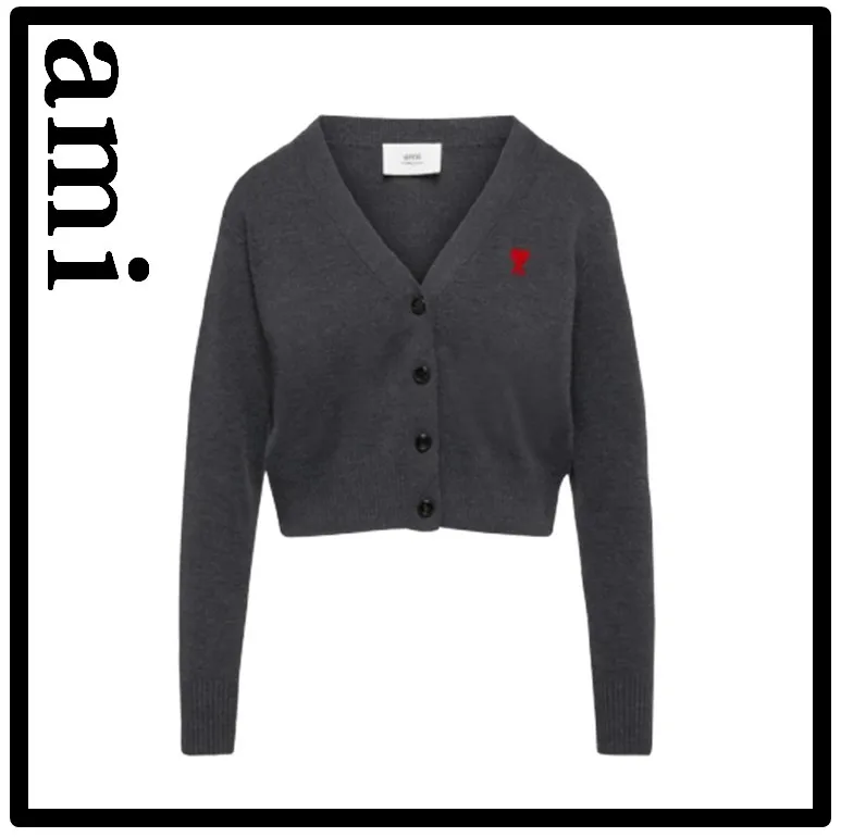 AMI PARIS  |Casual Style Street Style Logo Cardigans