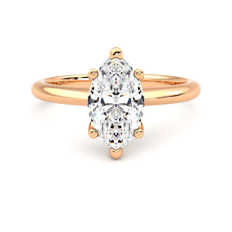 Anillo Eclat Diamante y Oro Rosa 18k