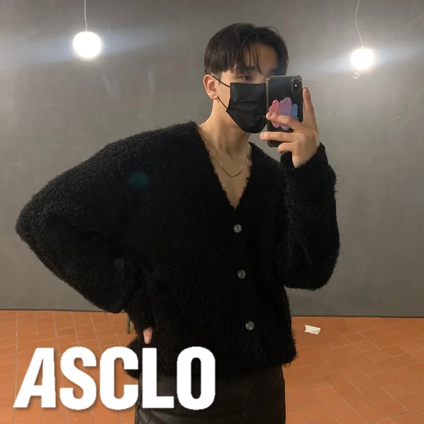 ASCLO  |Unisex Street Style Plain Oversized Cardigans