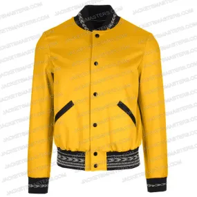 Austin Abrams Do Revenge Yellow Cotton Jacket