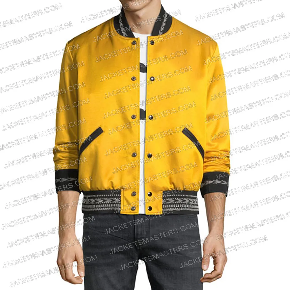 Austin Abrams Do Revenge Yellow Cotton Jacket