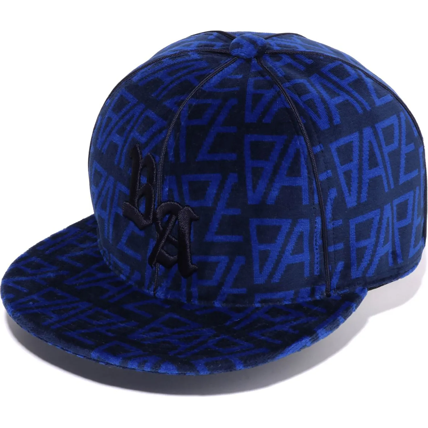 BAPE LOGO MONOGRAM VELOUR CAP MENS