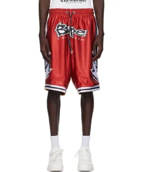 BAPE Red Reversible 'Bape' Basketball Shorts