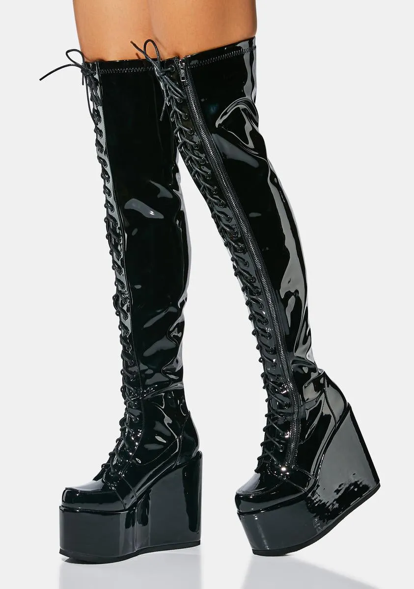 Black Neal Platform Boots-