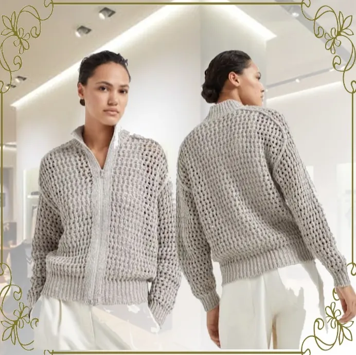 BRUNELLO CUCINELLI  |Casual Style Silk Linen Long Sleeves Elegant Style Cardigans