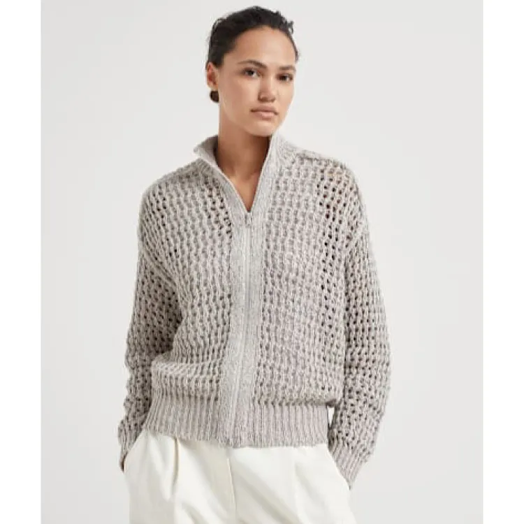 BRUNELLO CUCINELLI  |Casual Style Silk Linen Long Sleeves Elegant Style Cardigans