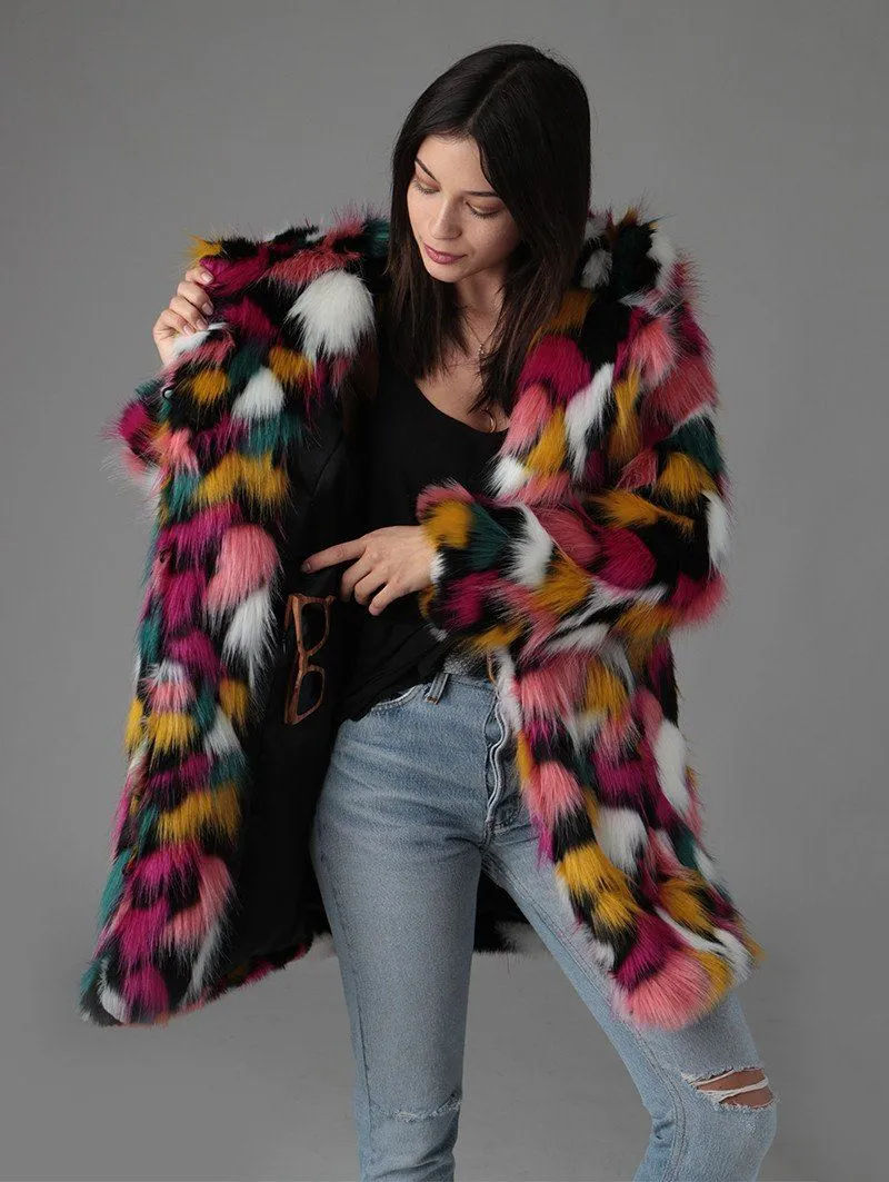 Butterfly Faux Fur Coat SpiritHood