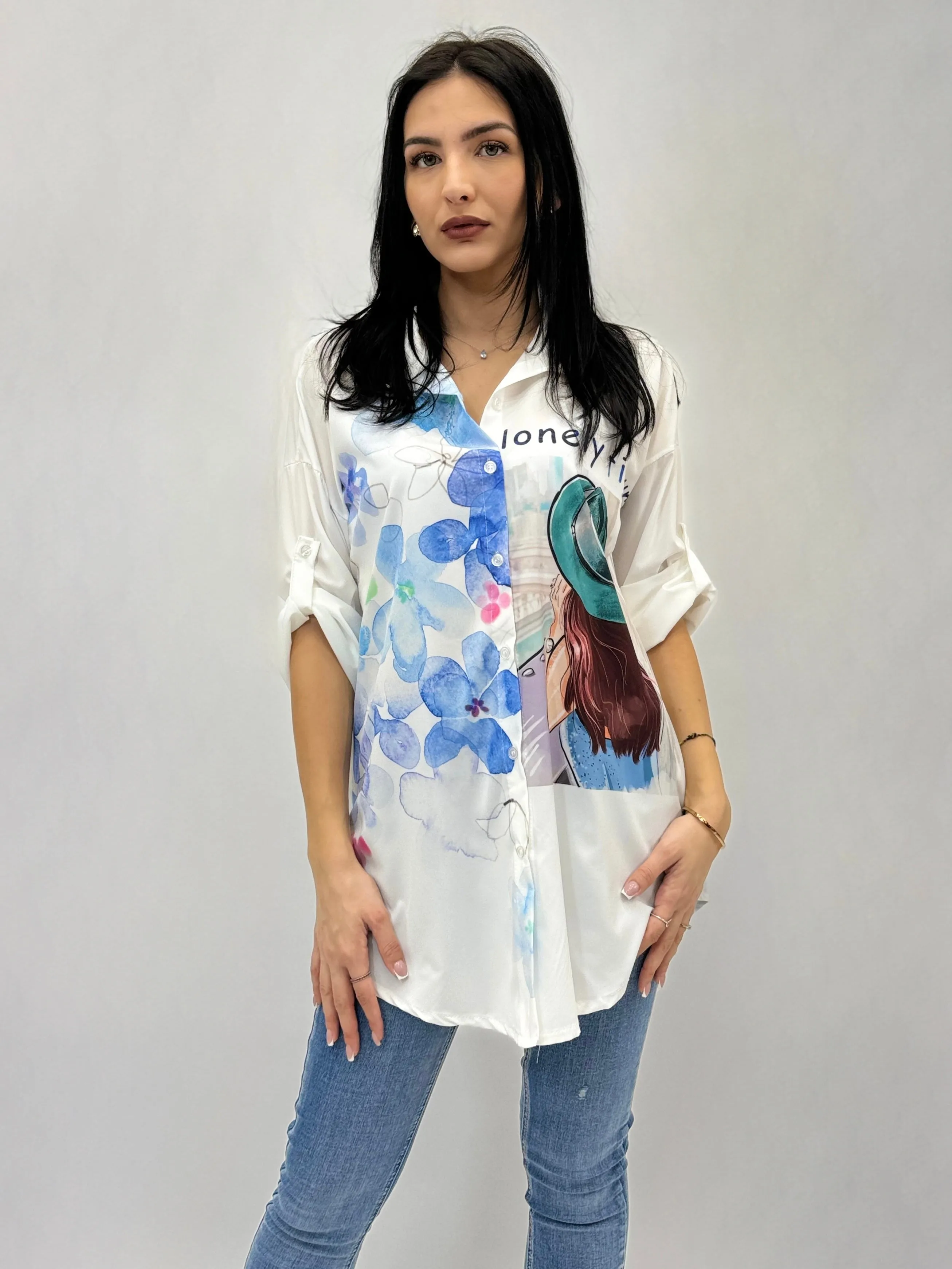 Camicia comoda con stampa
