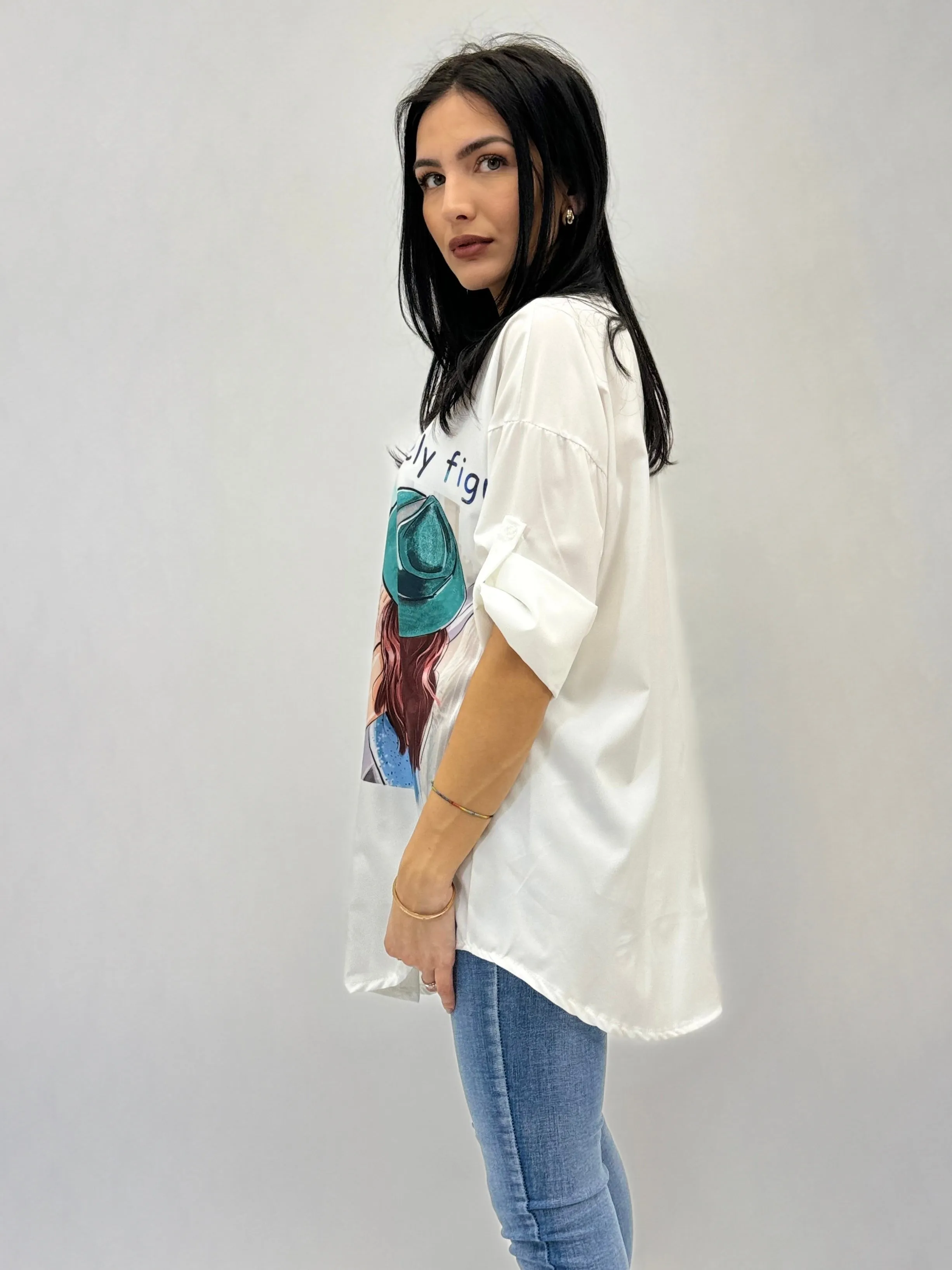 Camicia comoda con stampa
