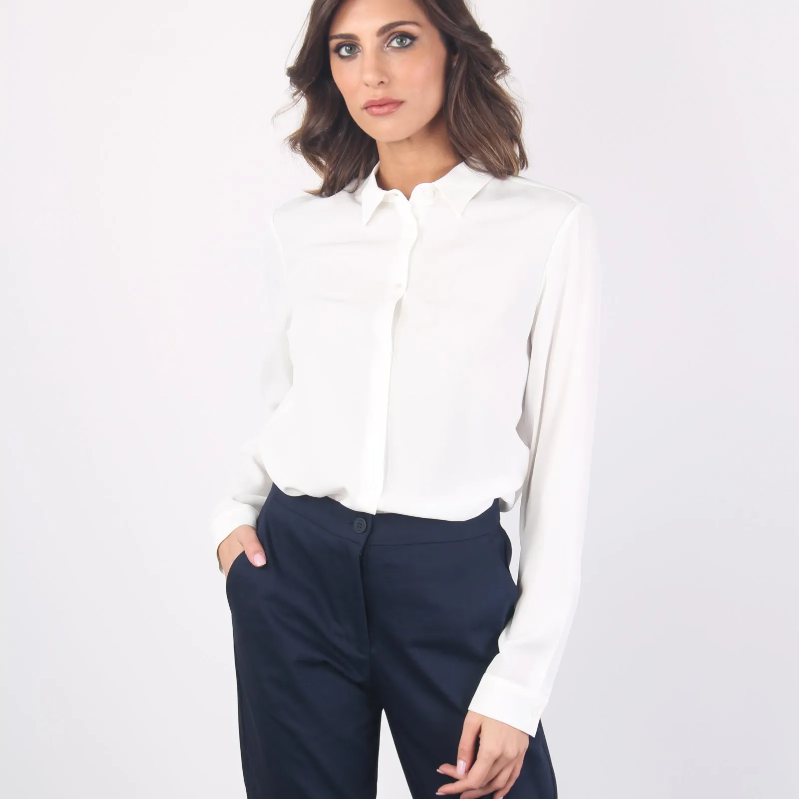 Camicia Crepe Latte