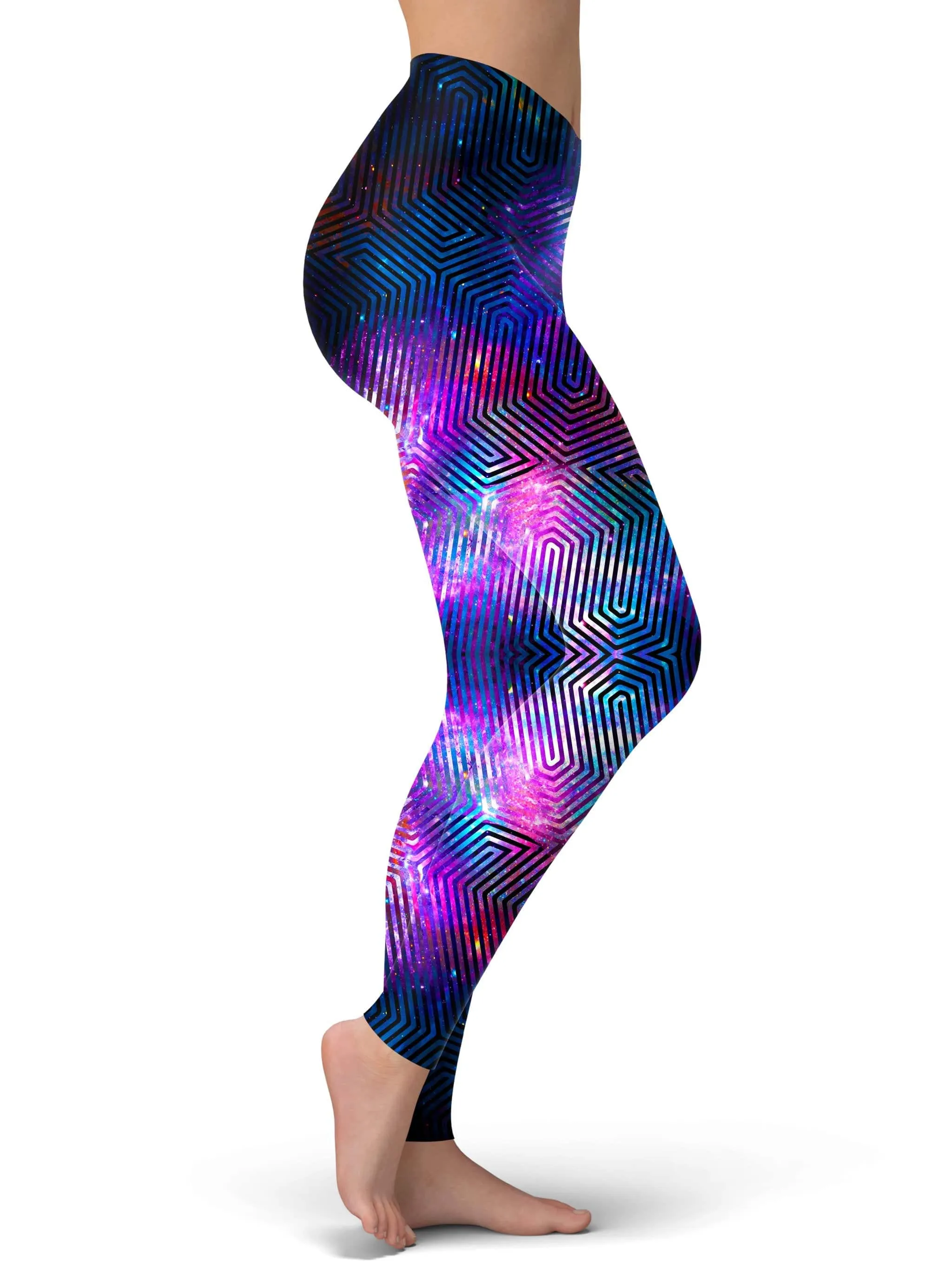 Celestial Finger Print Foil Leggings