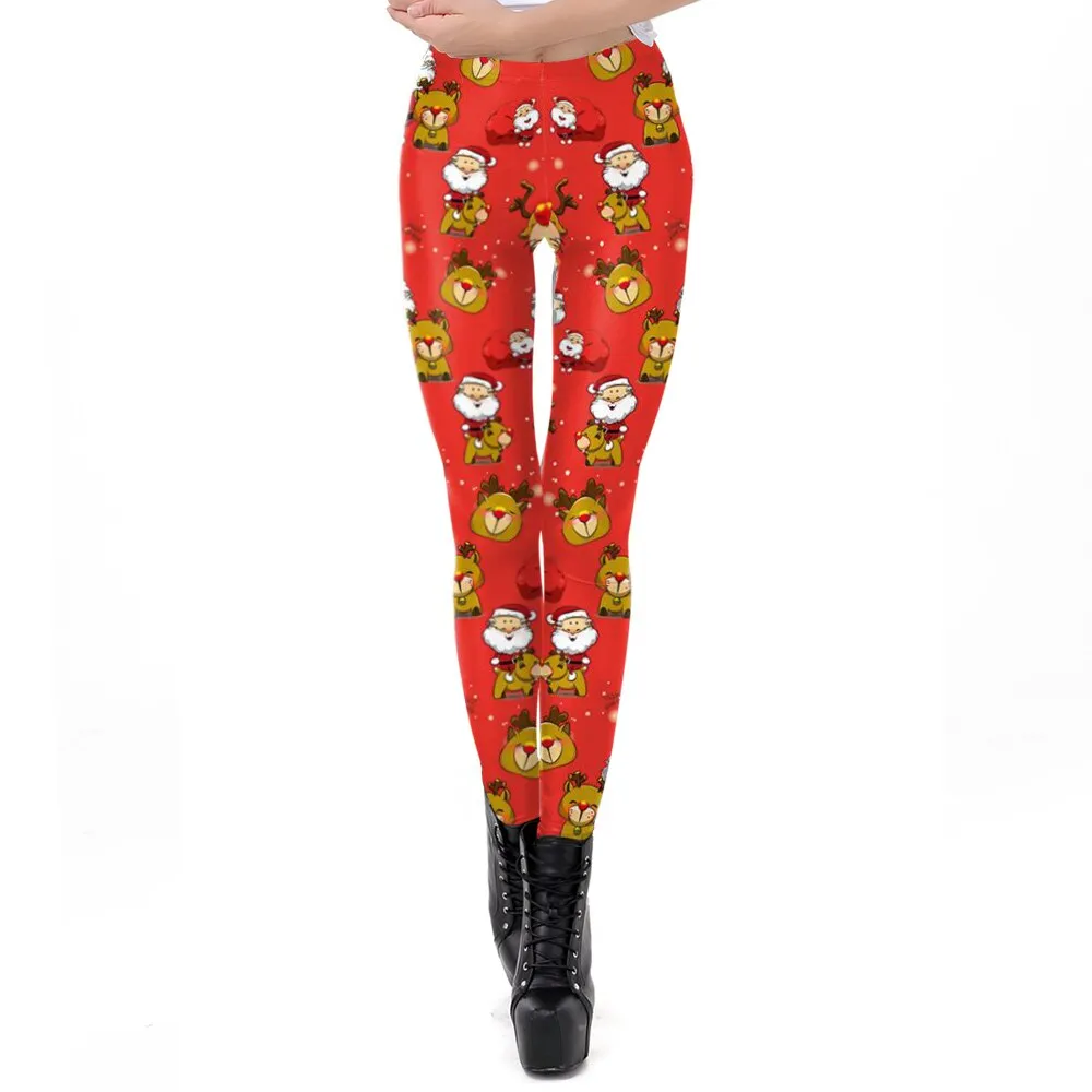 Christmas Leggings Women SnowMan New Year Gifts Santa Claus Fitness Leggins