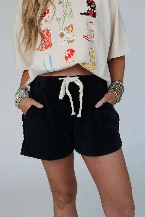 Comfy Cooldown Shorts - Black