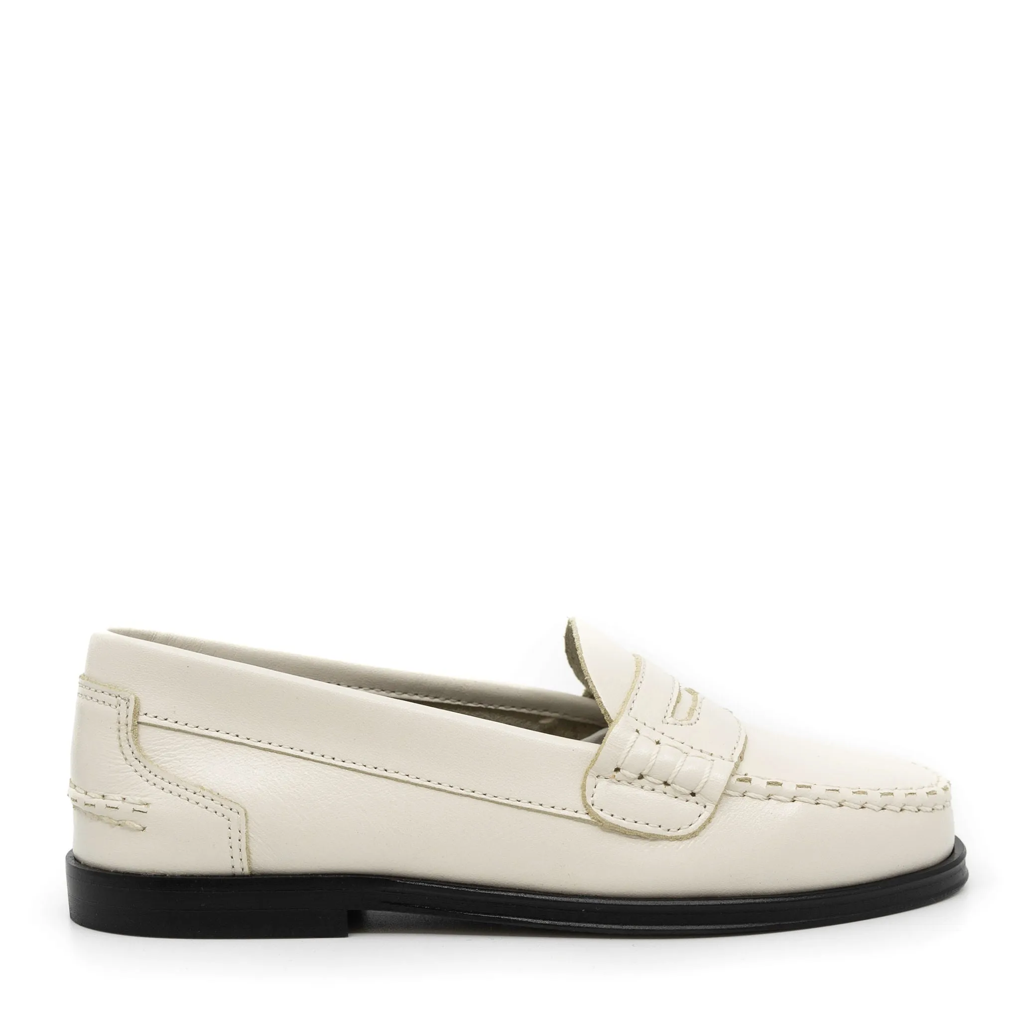 Confetti Off White Leather Penny Loafer