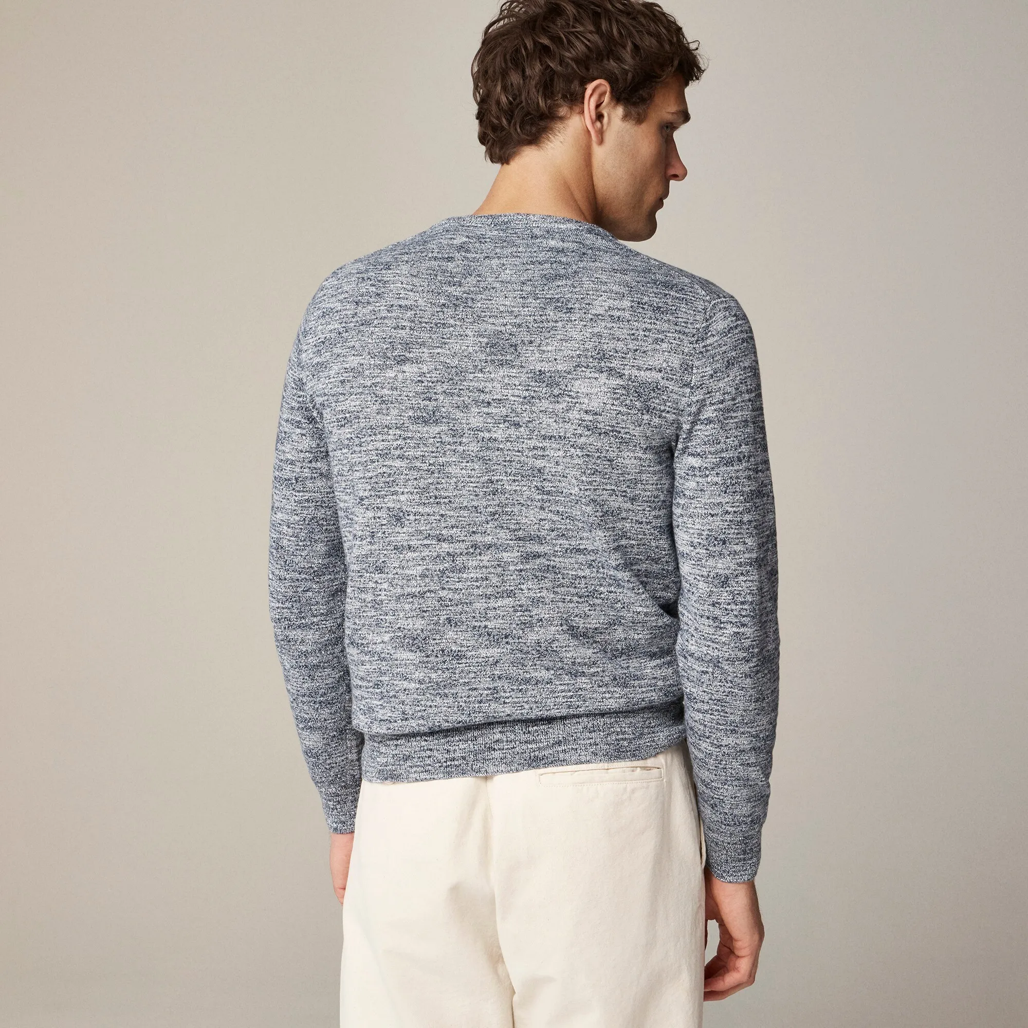 Cotton-blend crewneck sweater