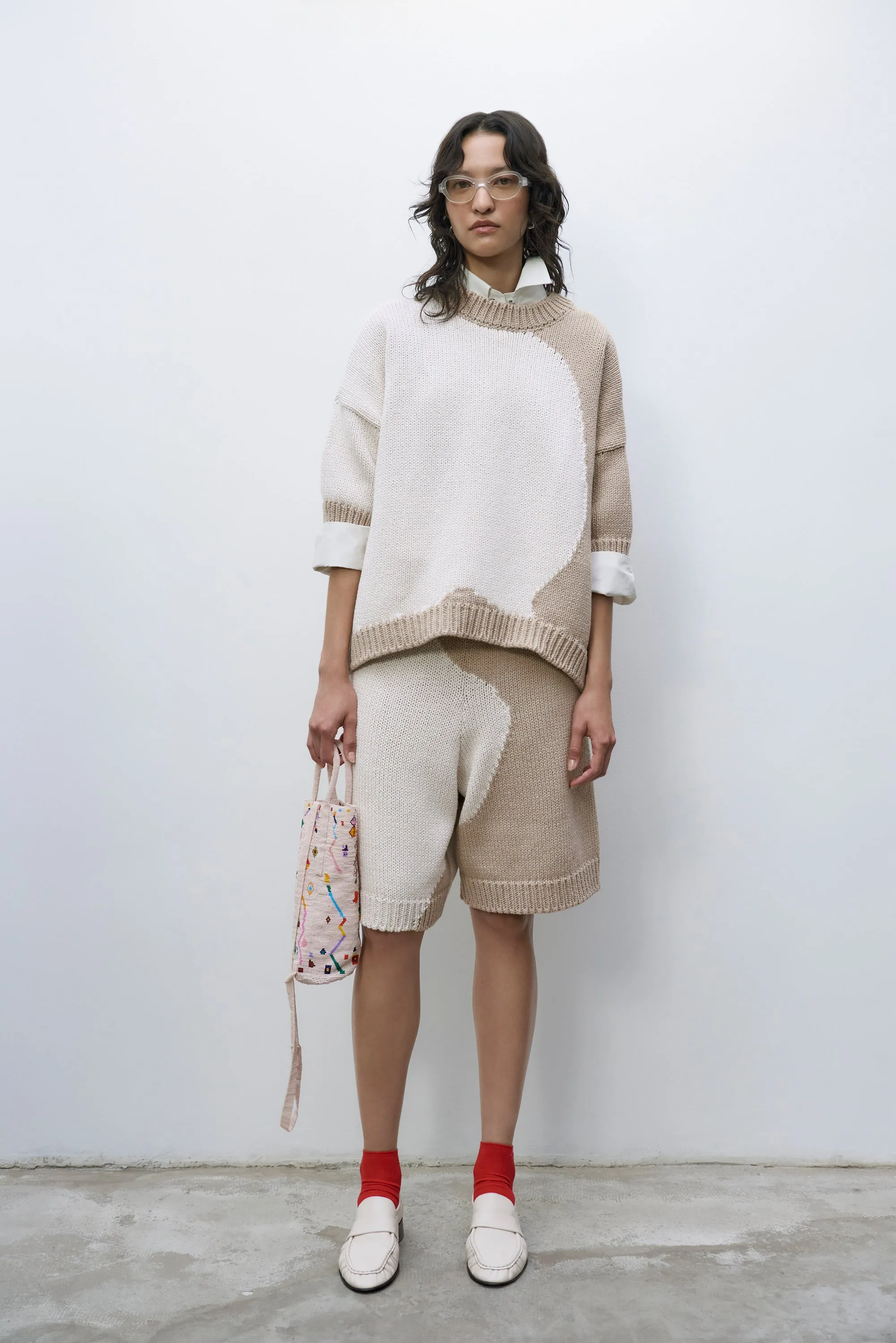 COTTON SWEATER BICOLOR