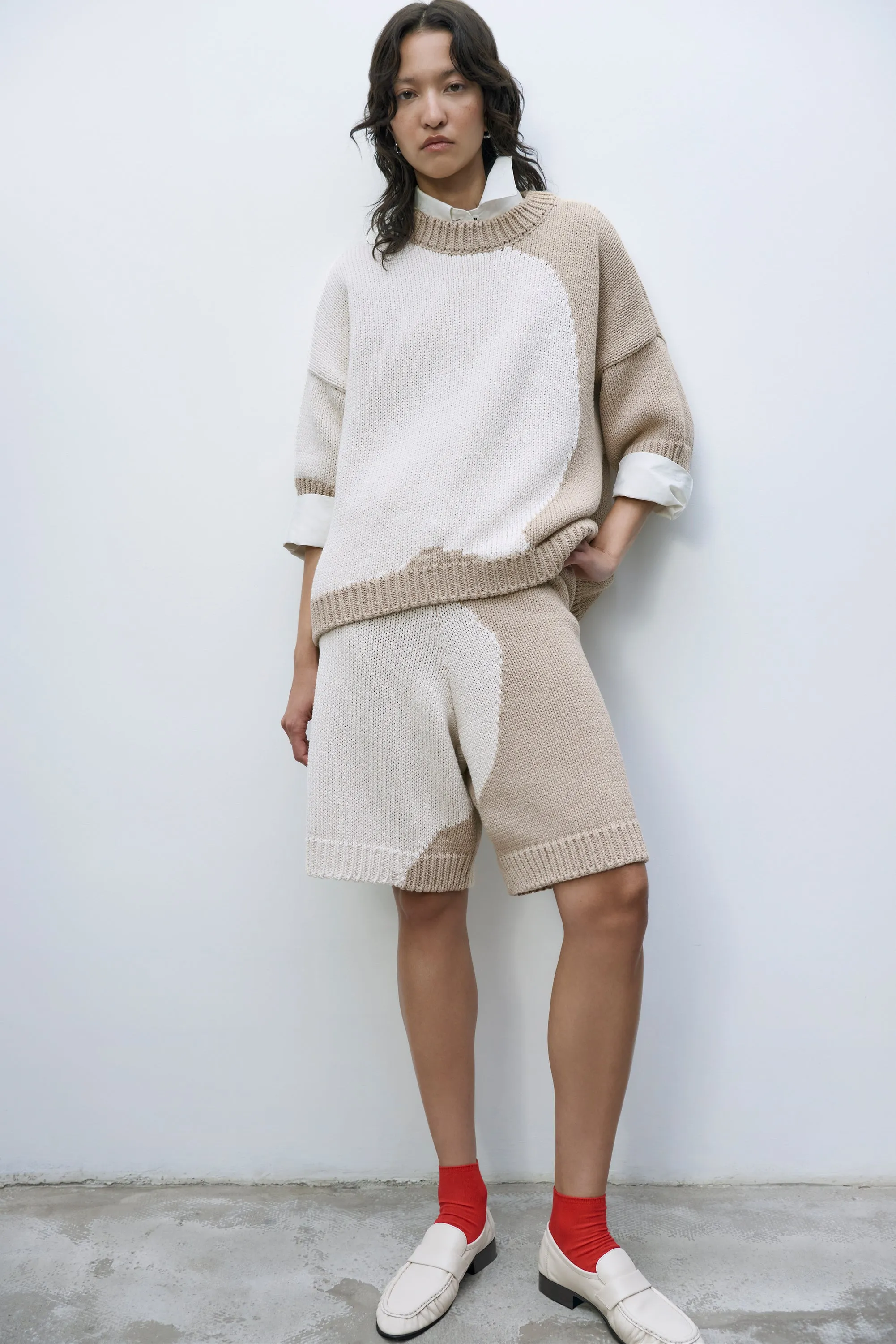 COTTON SWEATER BICOLOR