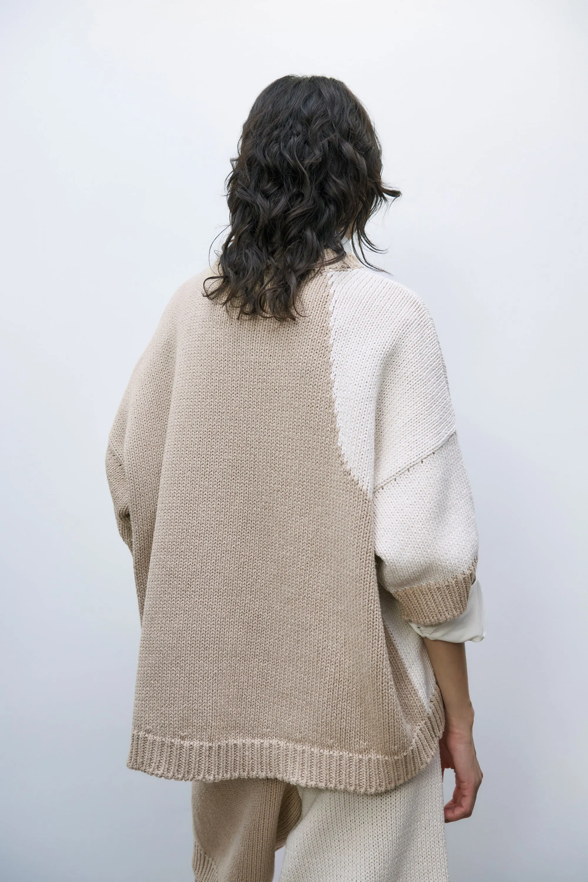 COTTON SWEATER BICOLOR