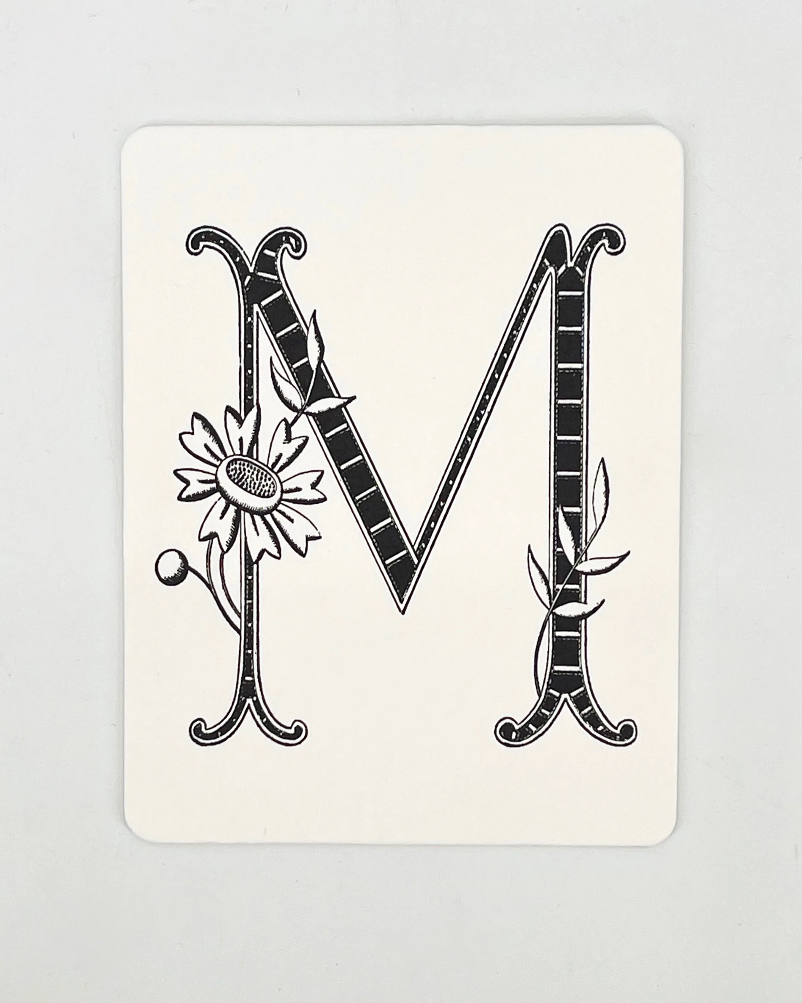 Daisy Monogram Cards