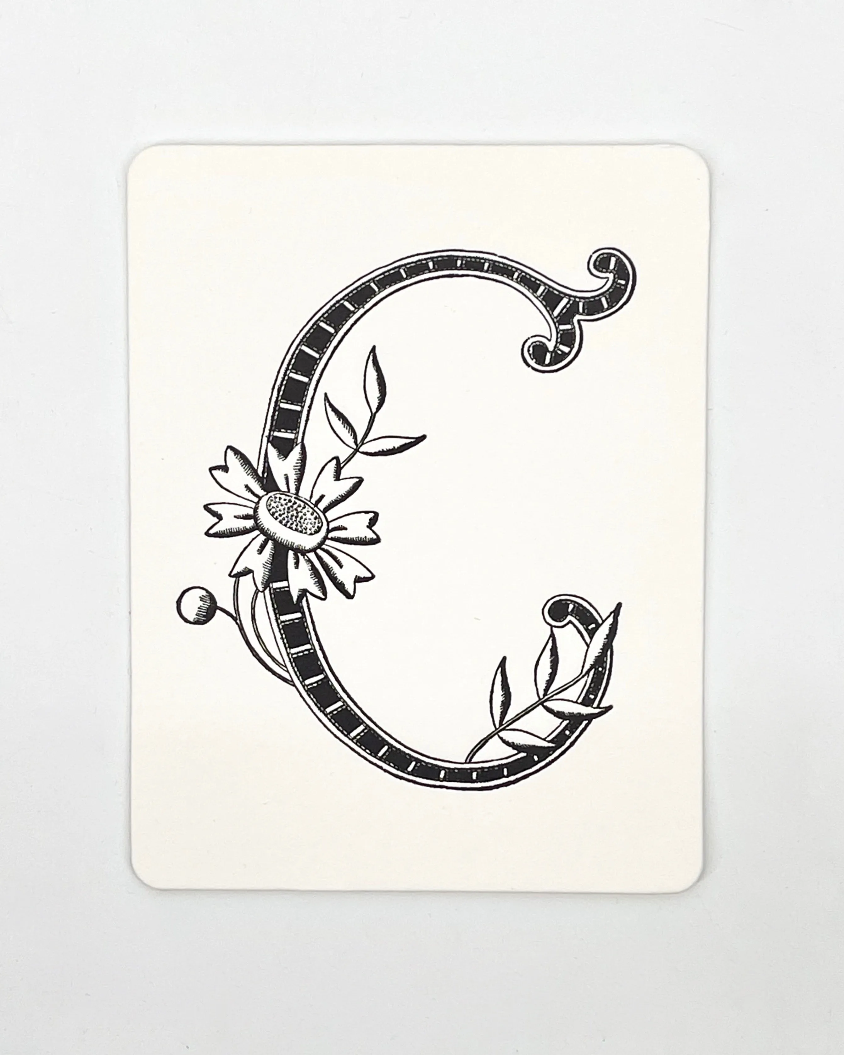 Daisy Monogram Cards