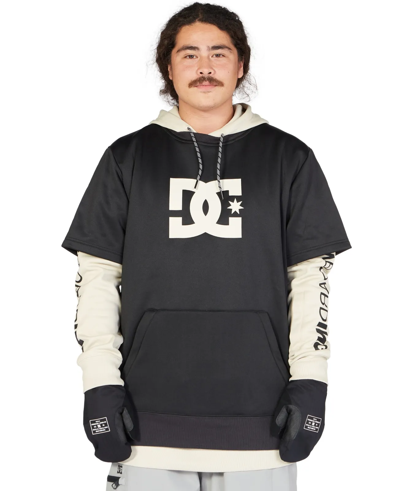 DC Dryden Pelican Grey Black Hoody