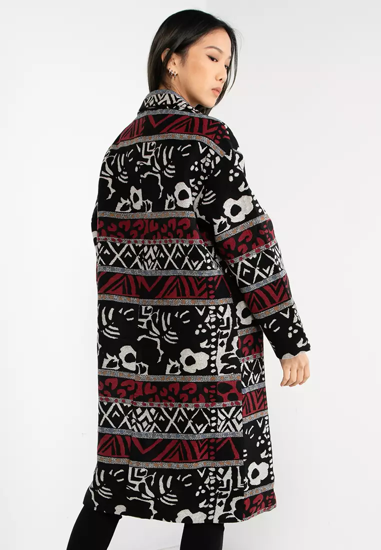 Desigual Dev Ethnic Long Coat