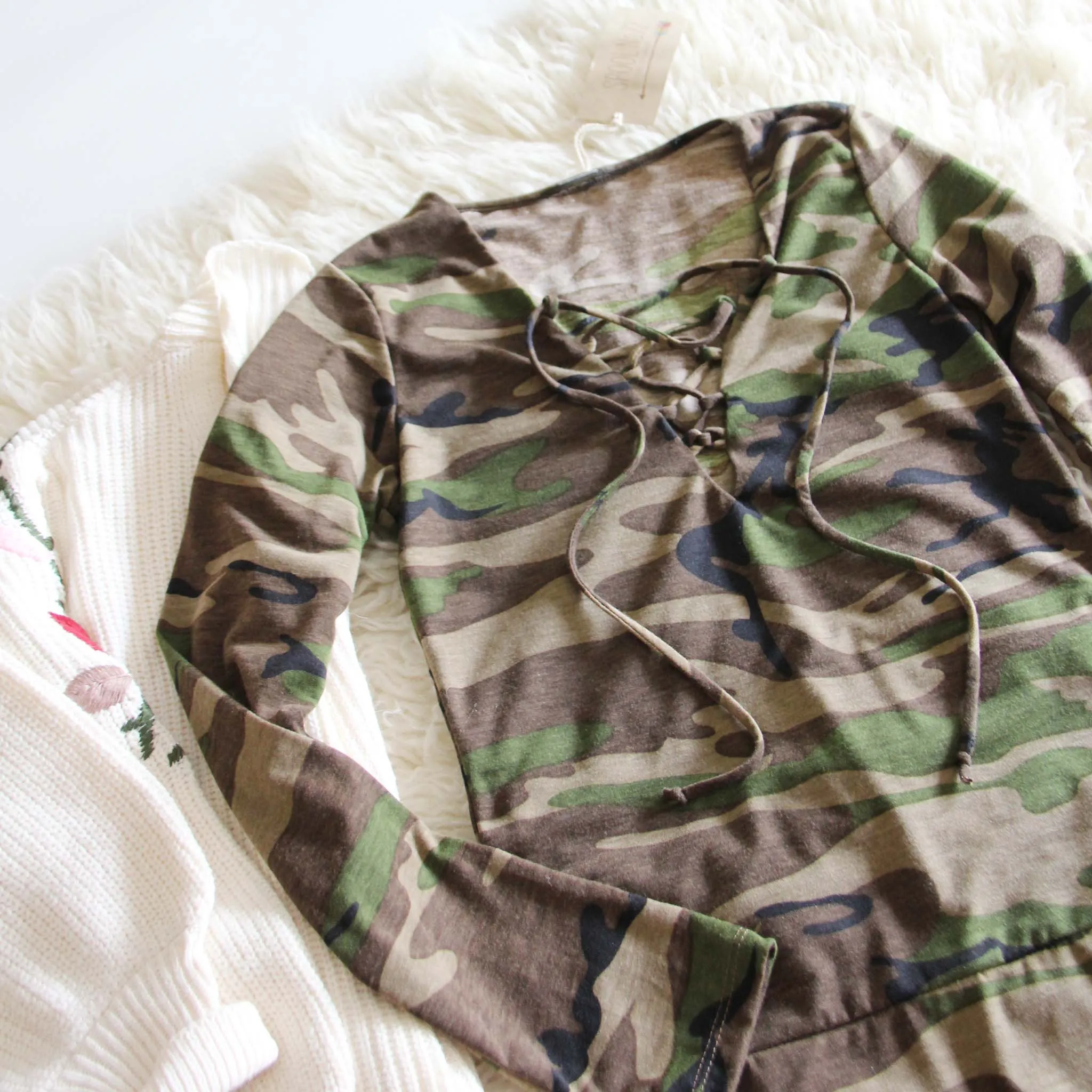 Dixon Cozy Bodysuit in Camo