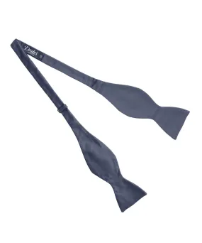 Drake's Navy Satin Butterfly Bowtie