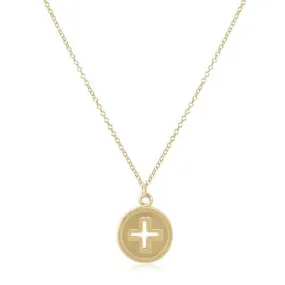 Enewton 16 Necklace Gold- Signature Cross Gold Disc