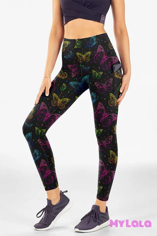 Extra Curvy Pocket Leggings 20-26 (Butterfly Dreams)