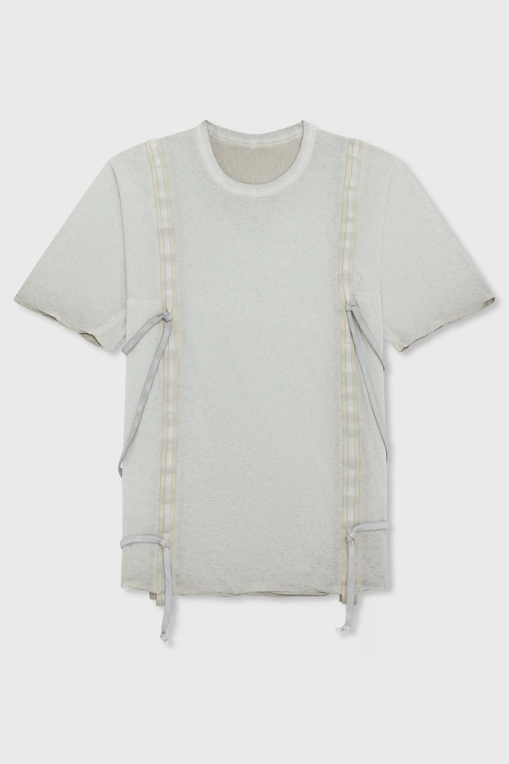 FADED LIGHT GREY NATURAL OBJECT DYED TSHIRT