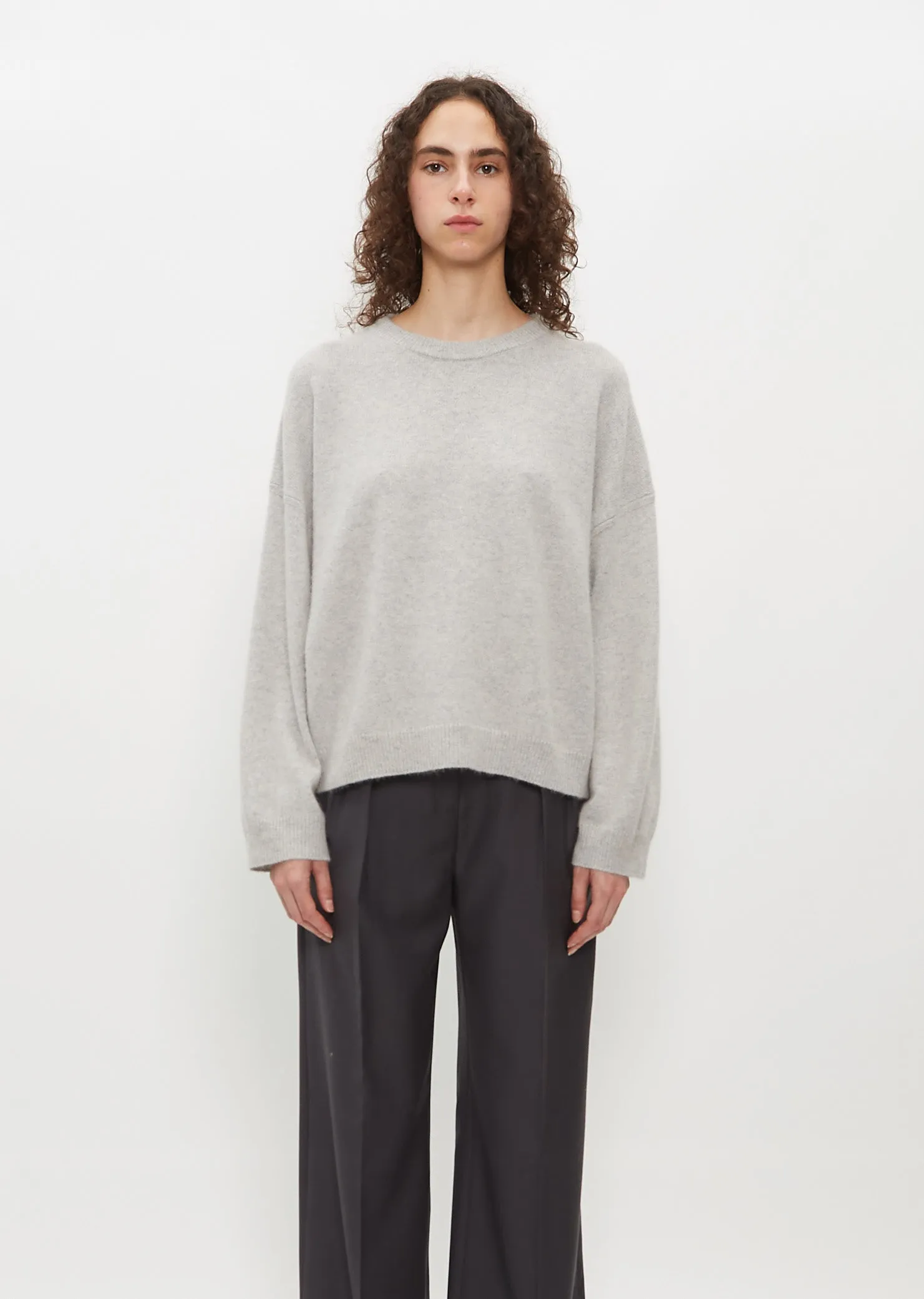 Galli Oversized Wool & Yak Sweater — Grey