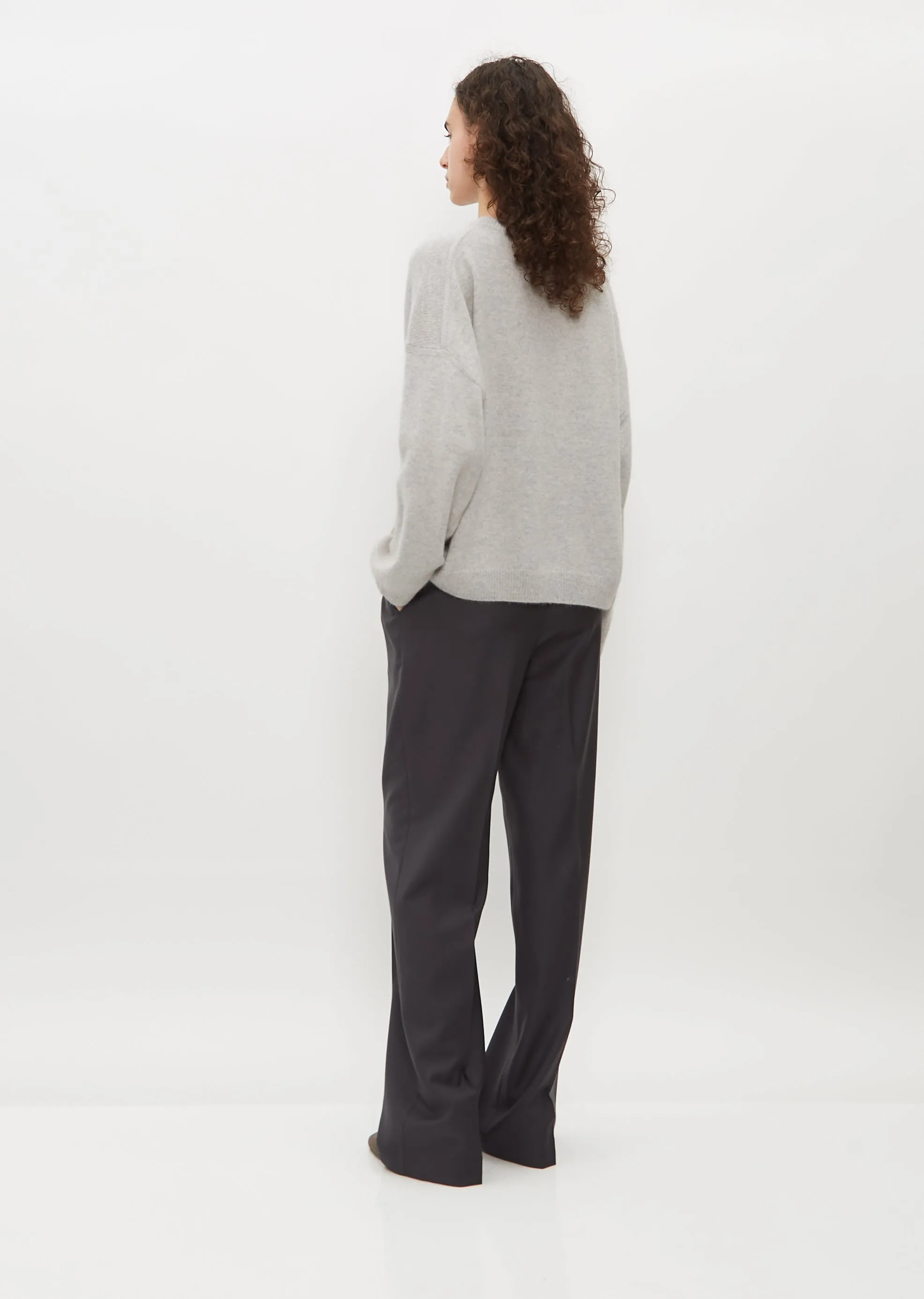 Galli Oversized Wool & Yak Sweater — Grey