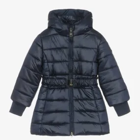 Girls Navy Blue Puffer Coat