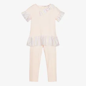 Girls Pale Pink Leggings Set