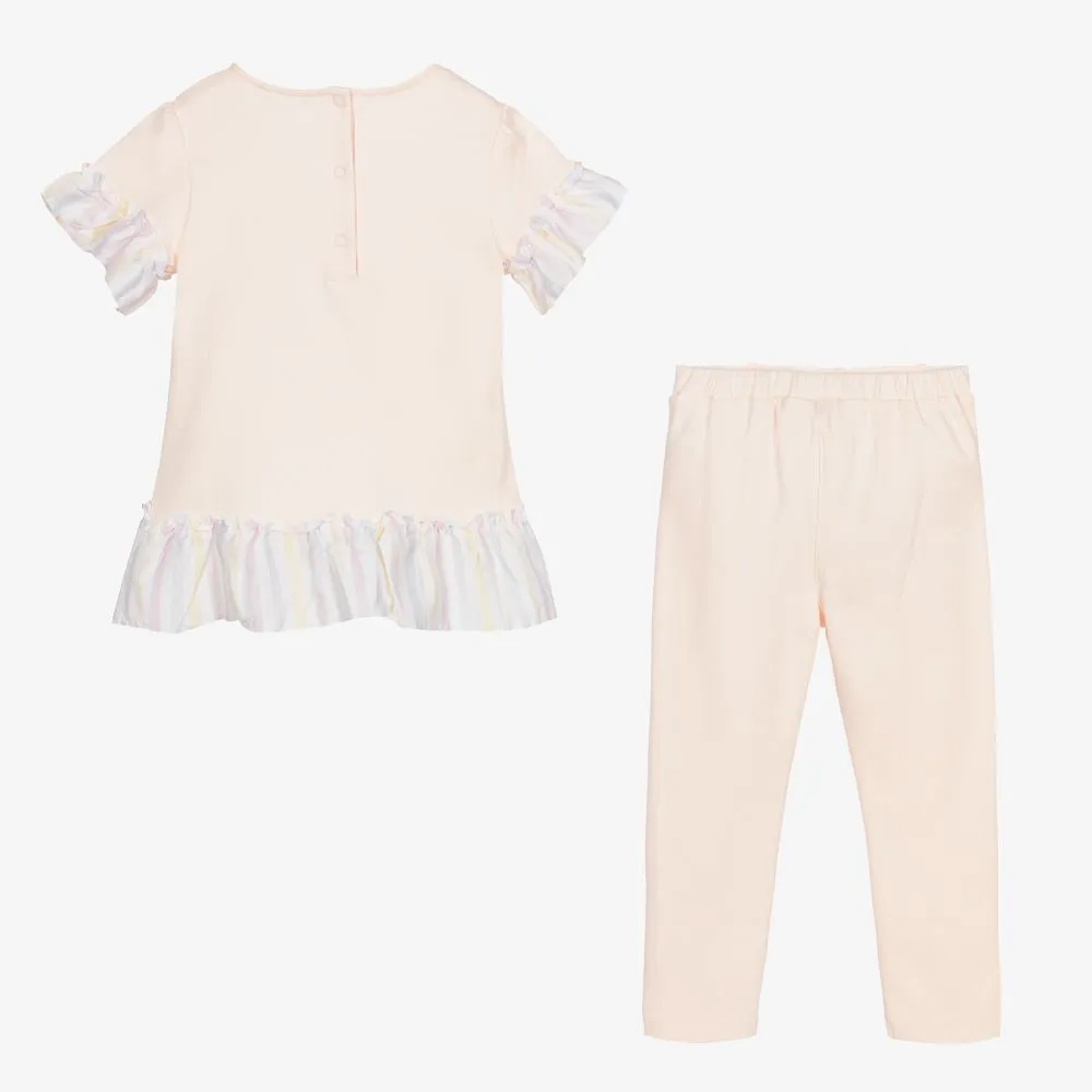 Girls Pale Pink Leggings Set