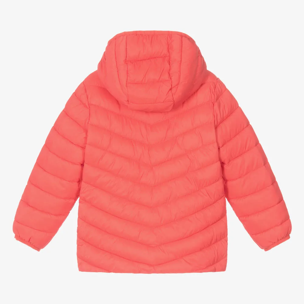 Girls Red Packable Puffer Coat