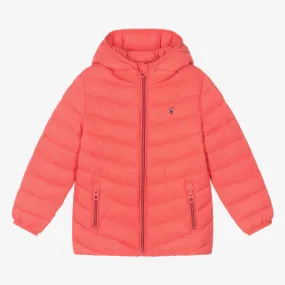 Girls Red Packable Puffer Coat