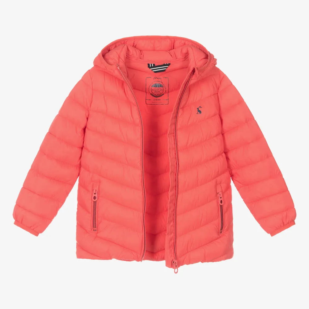 Girls Red Packable Puffer Coat