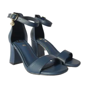 Gold & Gold GD 55 Sandali Donna Tacco Cinturino alla Caviglia Blu