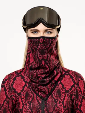 Goldbergh Marf Red Python Print Face Mask