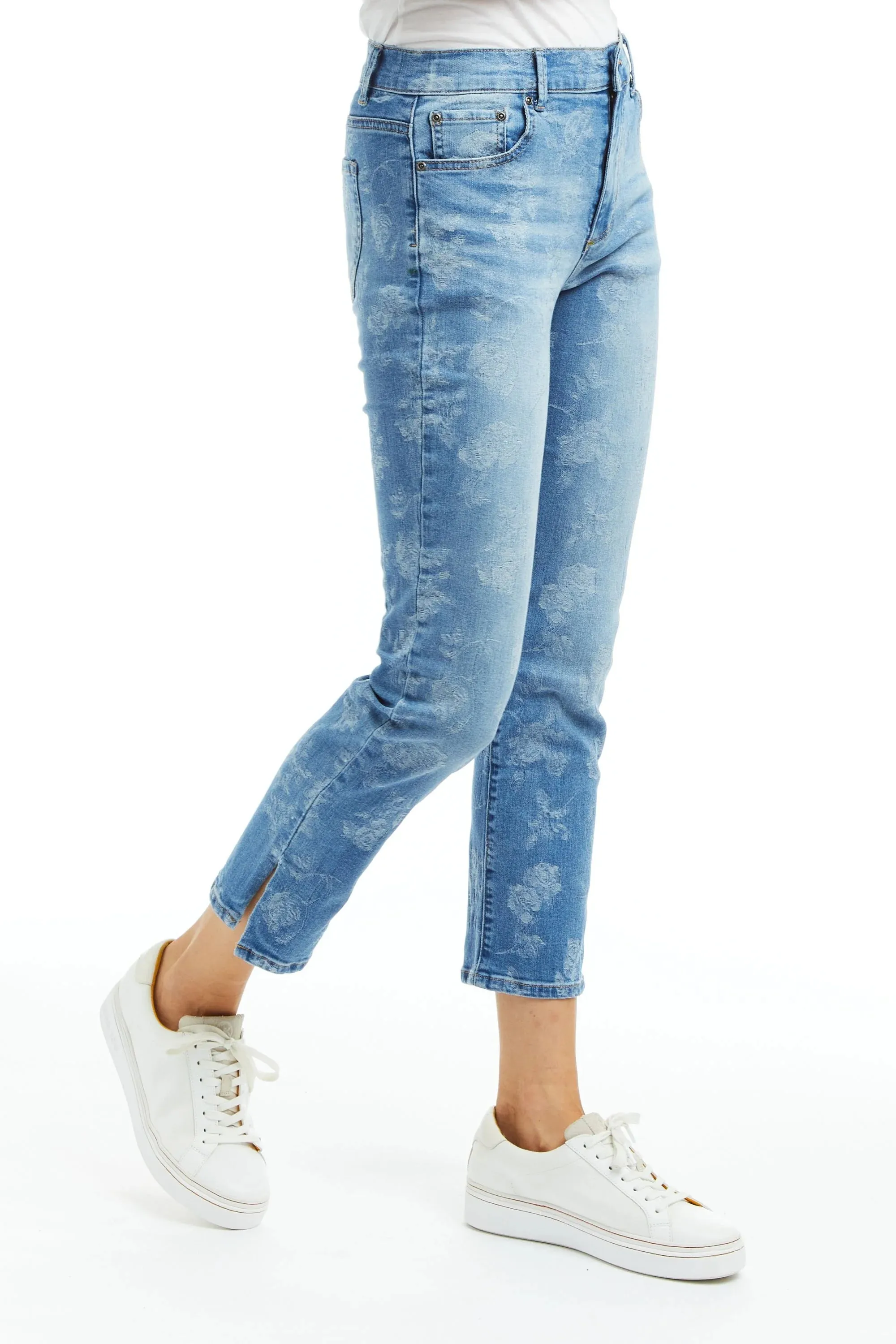 High Rise Cropped Slim Straight