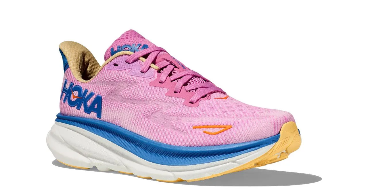 Hoka Clifton 9 Wide Fit Running Shoes - Womens - Cyclamen/Sweet Lilac Width EE