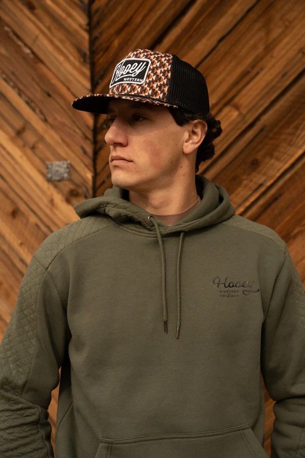 Hooey Men's Canyon Logo Hoody in Olive