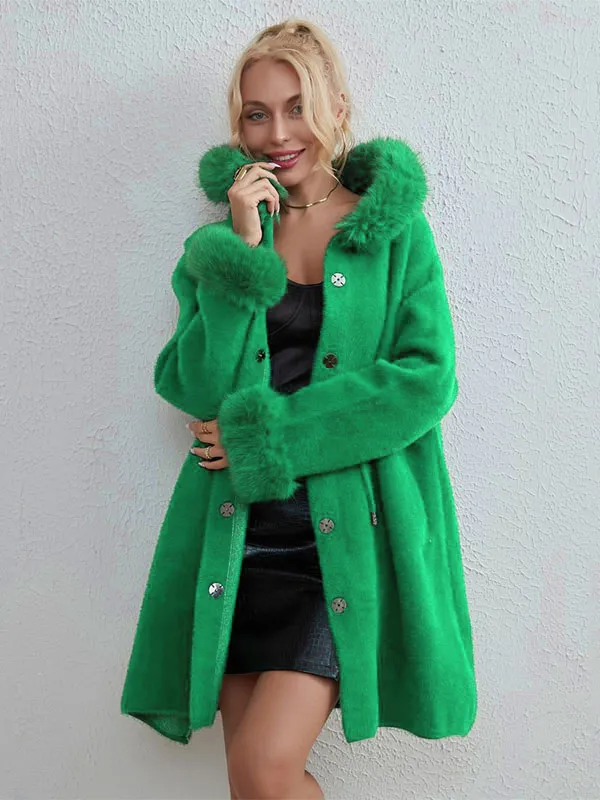 Jacket For Women Long Sleeves Hooded Oversized Fall Winter Outerwear