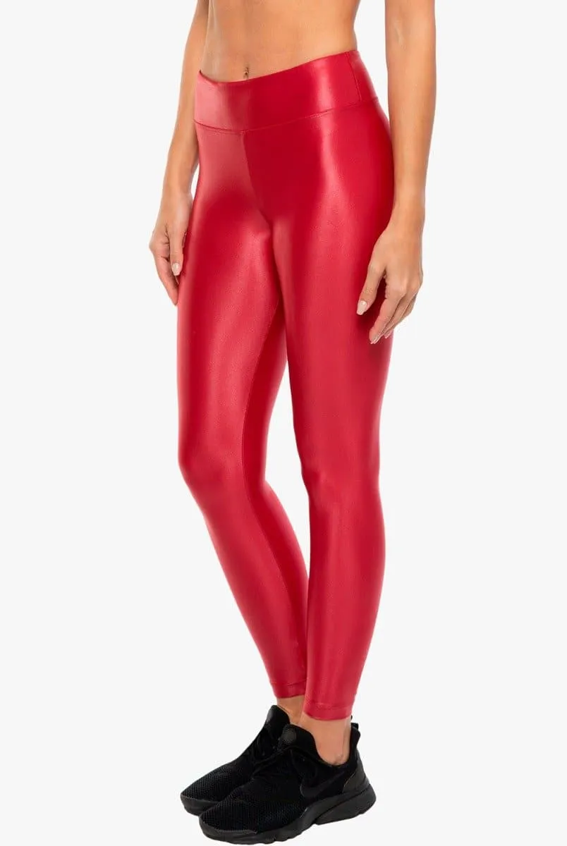 Koral Activewear Lustrous High Rise Legging - Crimson Red